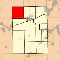Map highlighting Nettle Creek Township, Grundy County, Illinois